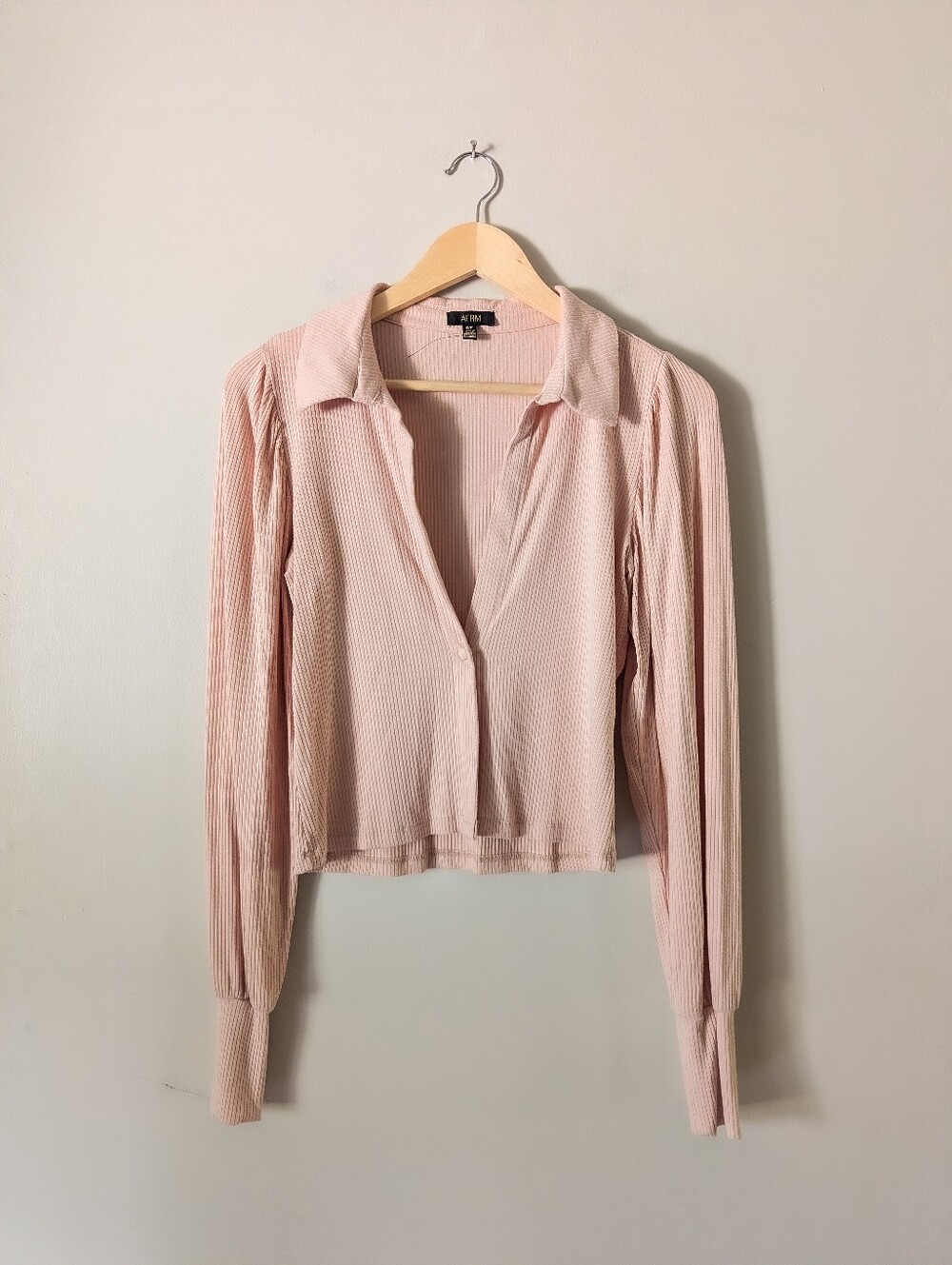 AFRM Revolve Pink Ribbed Cardigan